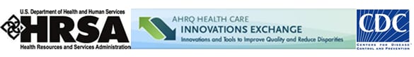 HRSA, AHRQ, CDC logos.