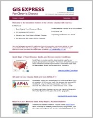 GIS Express for Chronic Disease, Volume 2, Issue 5