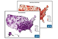 Quick Maps of Heart Disease and Stroke