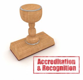 Rubber Stamp. Accredidation and Recognition