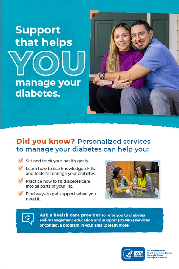 Support that helps you manage your diabetes poster
