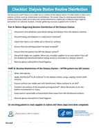 Dialysis Station Routine Disinfection Checklist