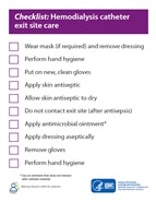 Hemodialysis Catheter Exit Site Care Checklist