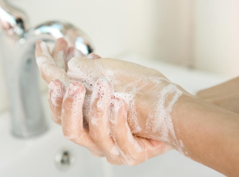 Washing your hands helps prevent disease.
