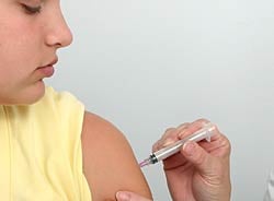 Flu vaccination can be received as soon as the vaccine is available, usually by October. 