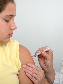 Flu vaccination can be received as soon as the vaccine is available, usually by October. 