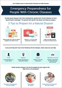 Cover of CDC infographic on Emergency Preparedness for People With Chronic Diseases