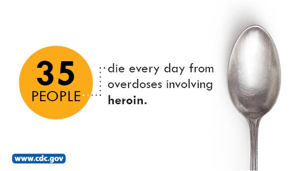 35 people die every day from overdoses involving heroin