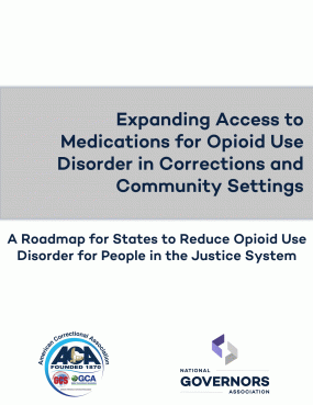 screenshot of the Expanding Access to Medications for Opioid Use Disorder in Corrections and Community Settings document