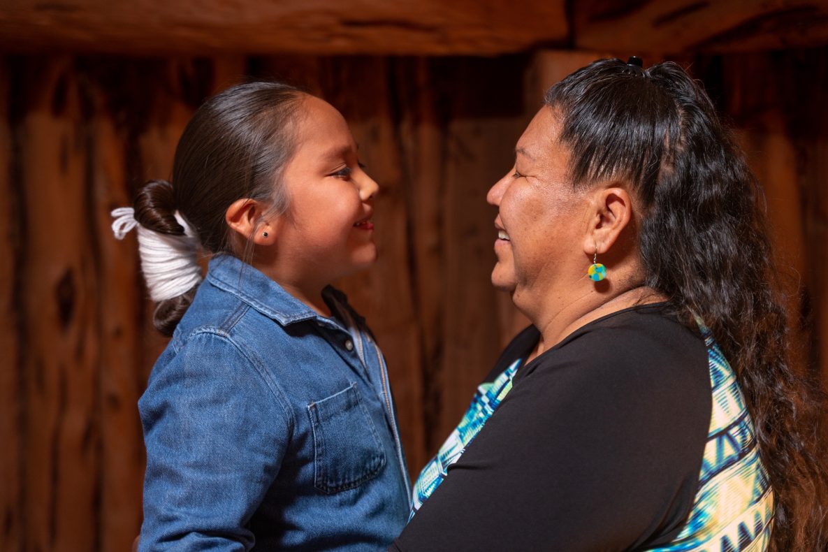 Navajo American Grandmother and Grandchild