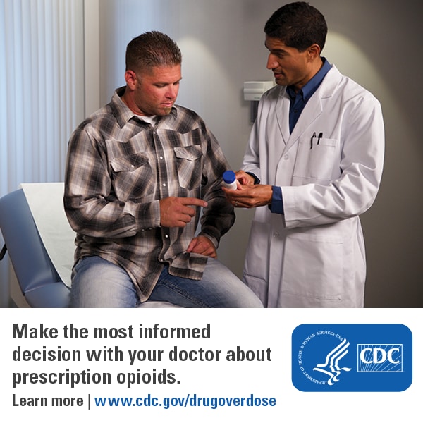 Make the most informed decision with your doctor about presription opioids. Learn more: www.cdc.gov/drugoverdose
