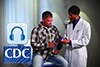 CDC podcast photo: doctor speaking to the patient