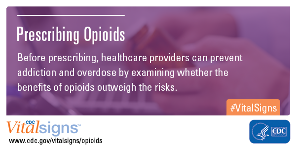 Before prescribing, healthcare providers can prevent addiction and overdose by examining whether the benefits of opioids outweigh the risks.