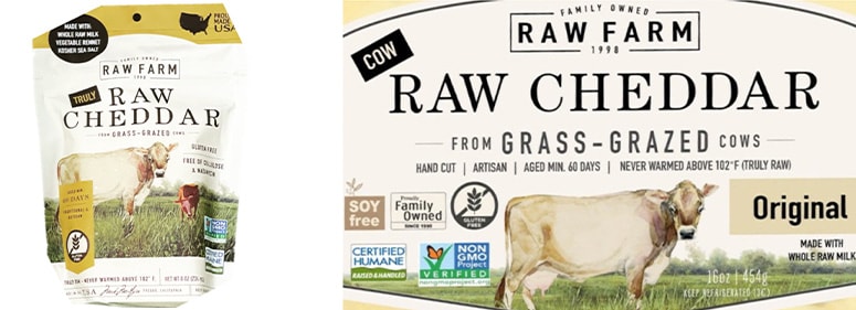 Raw milk cheese product images