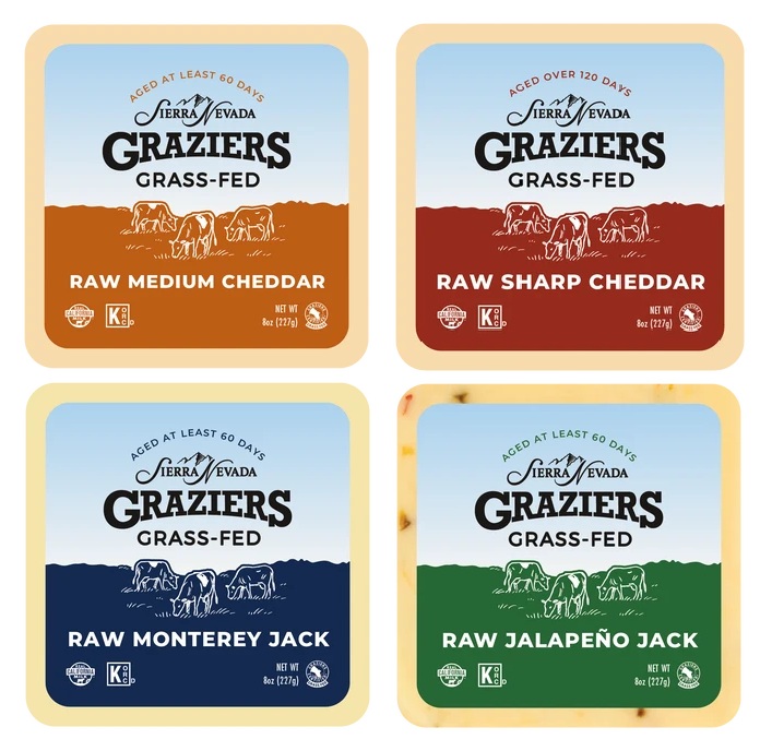 Four varieties of the recalled Graziers raw milk cheeses.