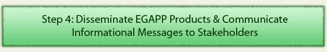 Step 4: Dissiminate EGAPP prodects and Communicate Informational Messages to Stakeholders  