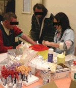 Thumbnail of An intervention in a homeless shelter in Marseilles for infectious diseases survey.