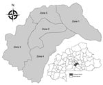 Thumbnail of Zones within Kombissiri district, Burkina Faso.
