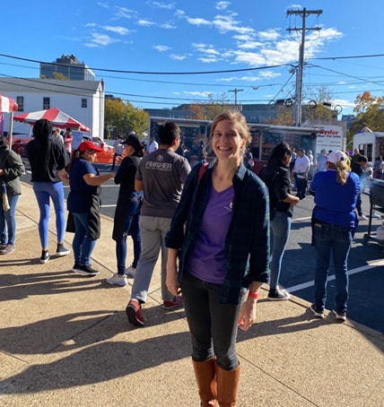 EIS officer Amy Beeson attends a church carnival in Morristown, New Jersey