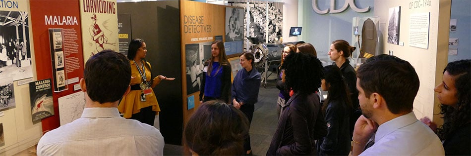 EEP students learn about the history of CDC at the David J. Sencer CDC Museum.