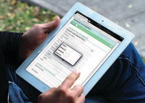 Epi Info Web Survey shown on a tablet device