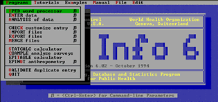 eiHistF_01.gif_a9c69 Screen shot of Epi Info™ 6 main screen