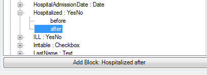 Choose block for skip action