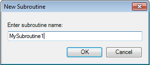 Specify a Subroutine Name