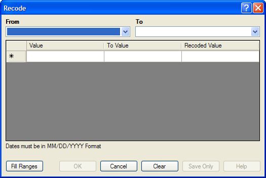 Manage Variables | Classic Analysis | User Guide |Support | Epi Info™ | CDC