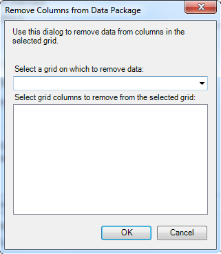 Remove columns from data package