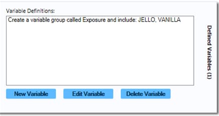 Variable group defined