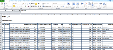 List Data in Excel