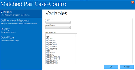 Matched Pair Case-Control | Analysis Gadgets | Visual Dashboard | User ...