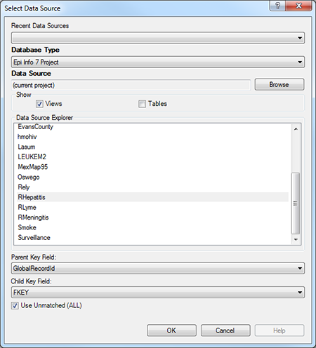 Add Related Data Source dialog box