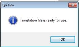 Translation file ready dialog