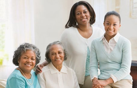three generations of women