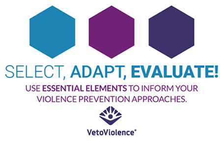 Select, Adapt, Evaluate! Use essential elements to inform your violence prevention approaches.