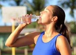  Woman drinking water