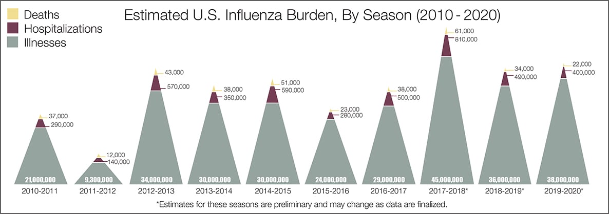 Influenza Chart Infographic Influenza Burden Chart