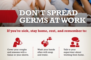 don't spread germs at work