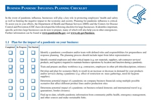 business continuity pandemic response plan