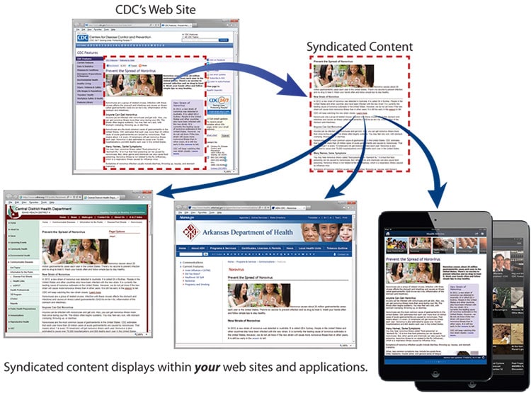 which type of presentation uses web syndication