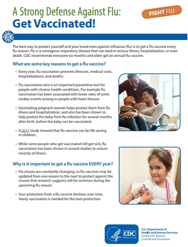 3 actions to fight the flu poster