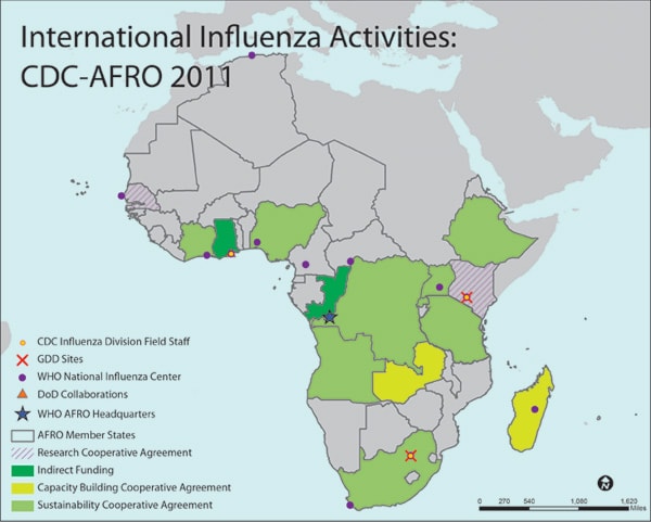 AFR African Region map