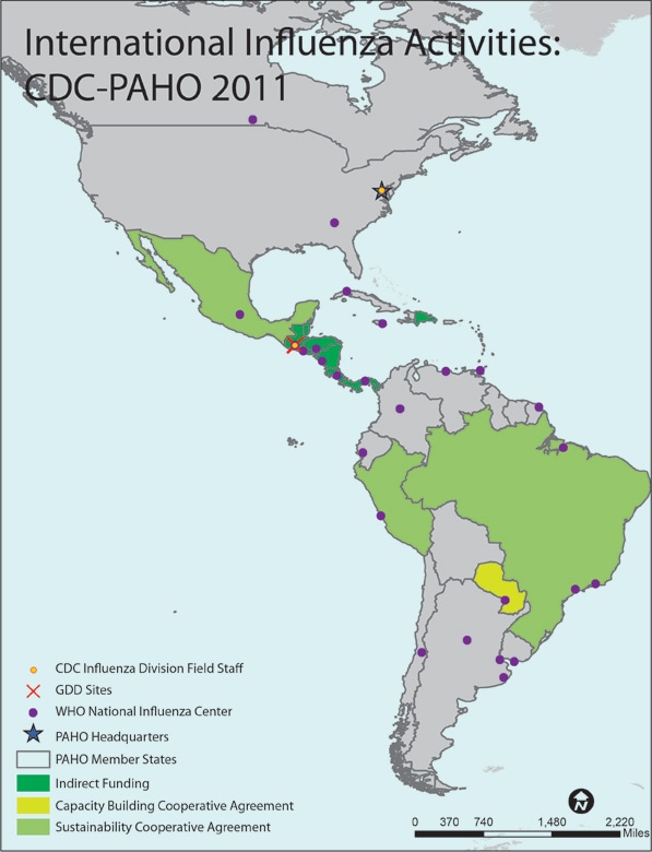 PAHO Pan American Health Organization region map