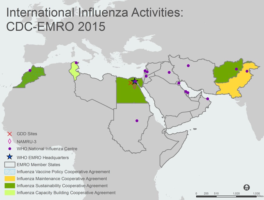 WHO Eastern Mediterranean Region (EMR) Map