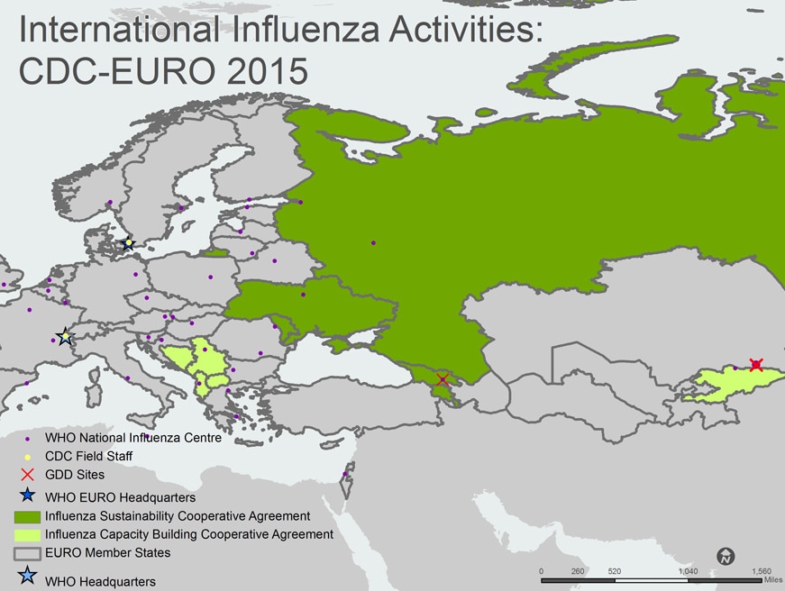 WHO European Region (EUR) Map