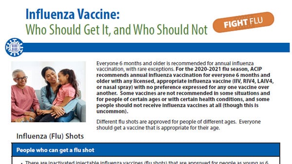 flu vaccine who should get it