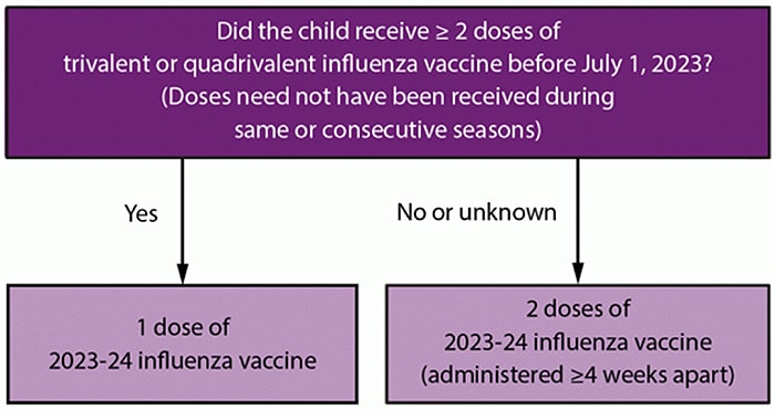 ¿El niño recibió más de 2 dosis de la vacuna antes del 1 de julio del 2023?