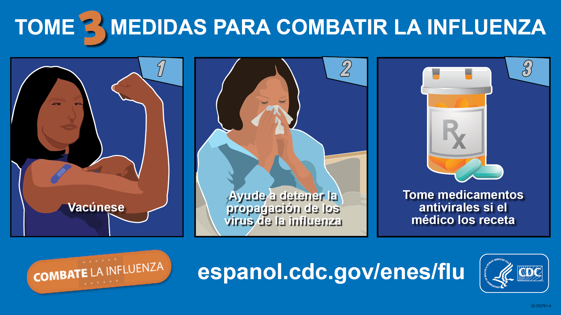 Tome 3 medidas para combatir la influenza